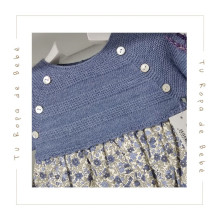 COLECCIÓN INVIERNO. Vestido con braga bebé niña NUIT Martín Aranda