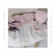 COLECCIÓN INVIERNO. Vestido con braga bebé niña GLACIAR Paz Rodríguez