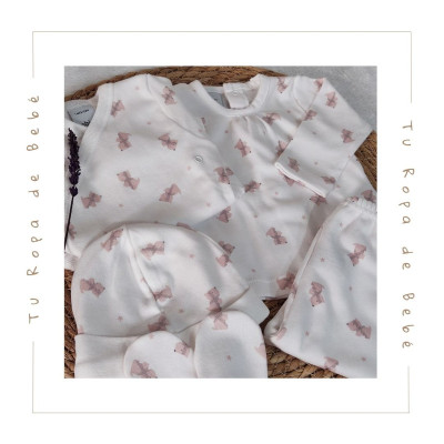 COLECCIÓN INVIERNO. Set de nacimiento bebé PERRITOS Babidu