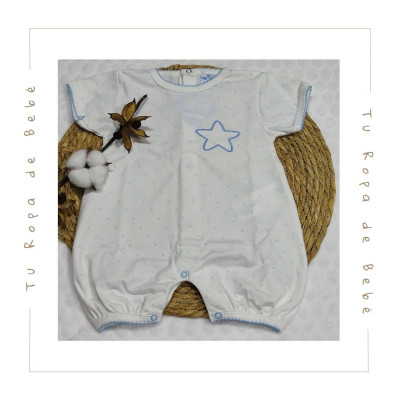 COLECCIÓN VERANO. Pijama corto bebé ESTRELLA Sardón