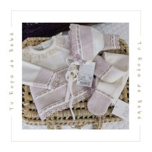 COLECCIÓN INVIERNO. Conjunto polaina bebé niña PAZ I25 Paz Rodríguez