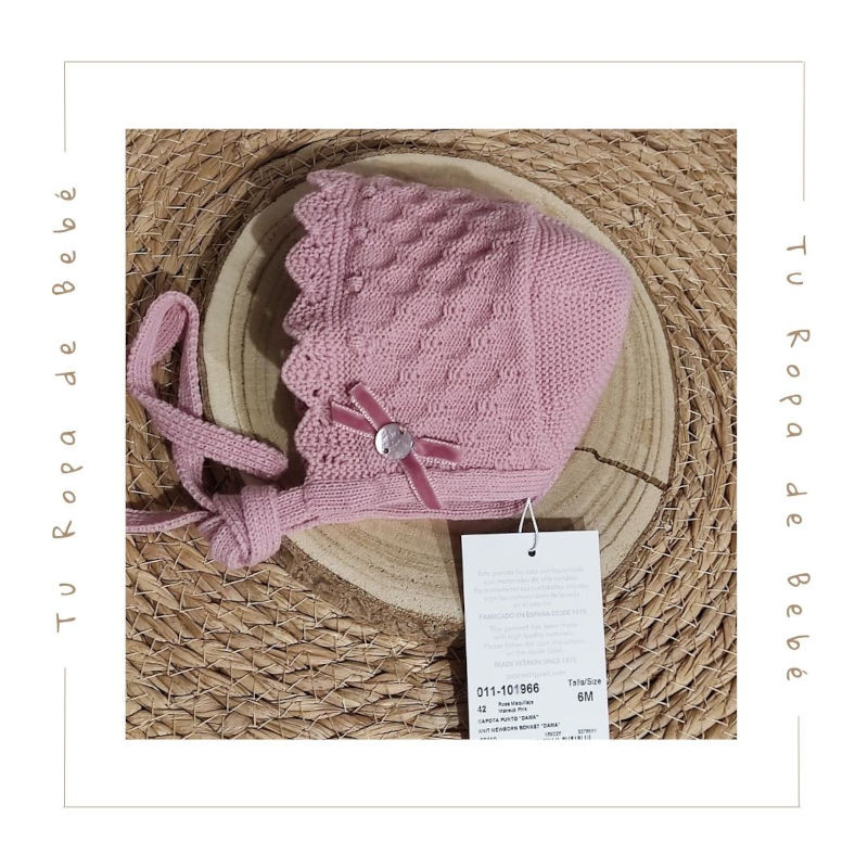 COLECCIÓN INVIERNO. Capota bebé niña DAMA Paz Rodríguez