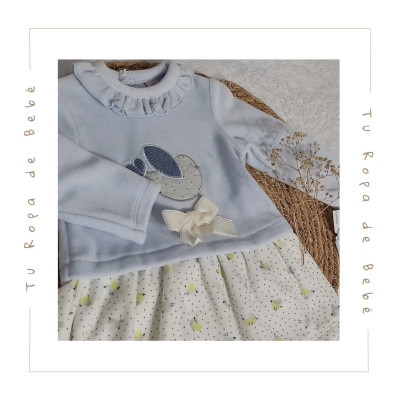 COLECCIÓN INVIERNO. Vestido bebé niña PÁJARO Kiriki