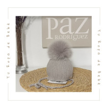 NUEVA COLECCIÓN. Gorro pompón pelo natural bebé Martín Aranda