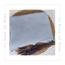 COLECCIÓN INVIERNO. Toquilla bebé niño GLACIAR Paz Rodríguez