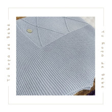 COLECCIÓN INVIERNO. Toquilla bebé niño GLACIAR Paz Rodríguez