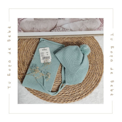 COLECCIÓN INVIERNO. Conjunto bufanda y gorro bebés Artesanía Granlei