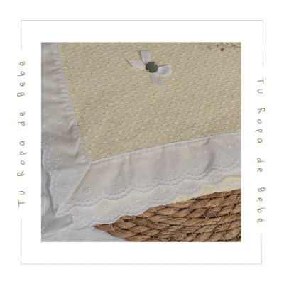 COLECCIÓN VERANO. Toquilla bebé CIGÜEÑA Paz Rodríguez