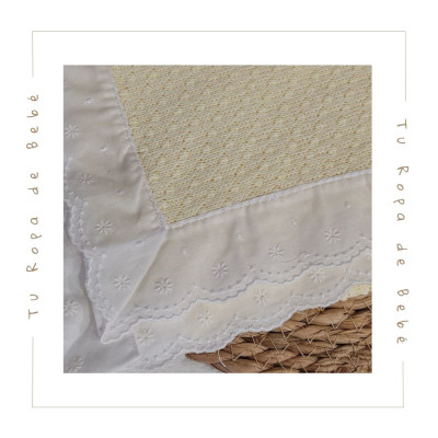 COLECCIÓN VERANO. Toquilla bebé CIGÜEÑA Paz Rodríguez